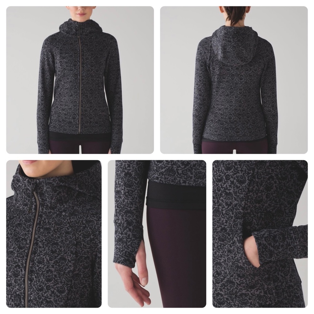 VEUC Sz 8 Lululemon Scooba Hoodie IV Black/Grey